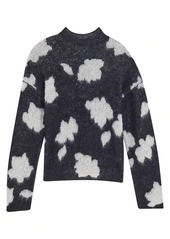 Theory Floral Alpaca-Blend Sweater