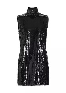 Theory Funnel Neck Sequin Minidress