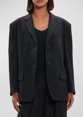 Theory Galena Boxy Oversized Linen Jacket 