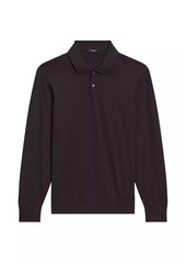 Theory Goris Lightweight Knit Polo Sweater