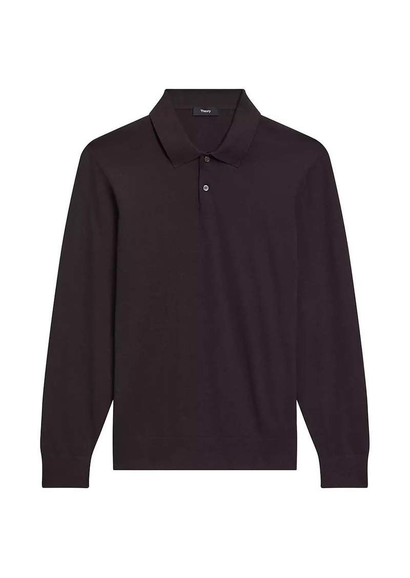 Theory Goris Lightweight Knit Polo Sweater