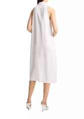 Theory Halter Linen-Blend Sleeveless Shirtdress