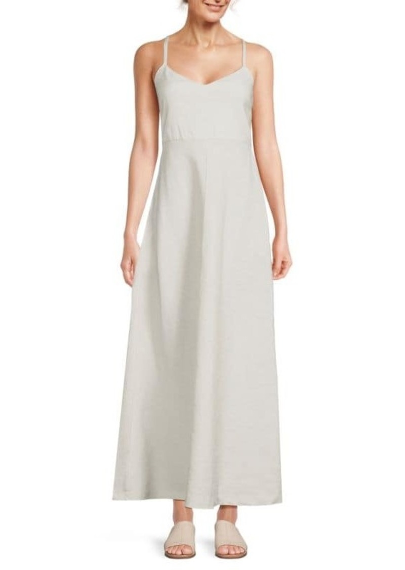 Theory Haranna Linen Blend A-Line Maxi Dress