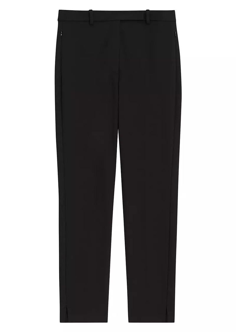 Theory High-Ride Cotton-Blend Tapered Pants