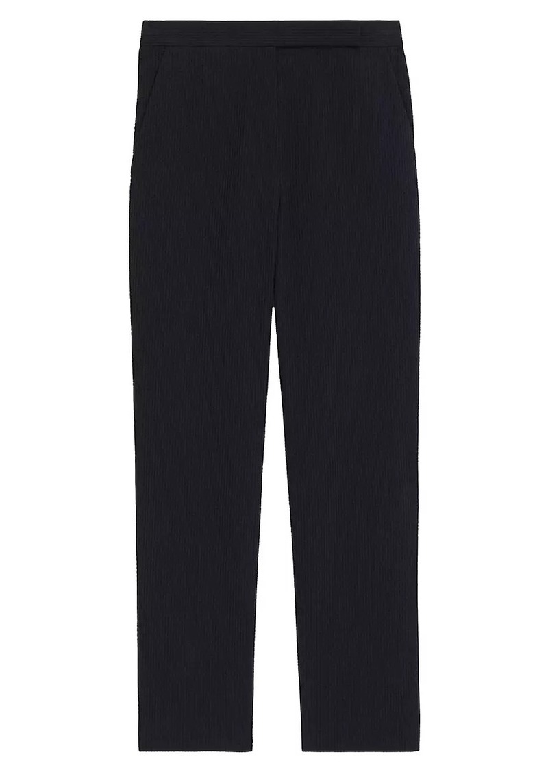 Theory High-Rise Cotton-Blend Straight Crop Pants