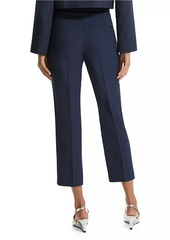 Theory High-Waisted Slim-Fit Crop Trousers