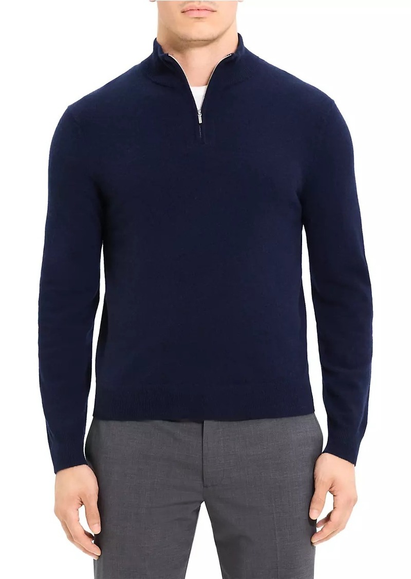 Theory Hilles Cashmere Quarter-Zip Sweater