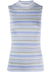 Theory horizontal-stripe sleeveless top