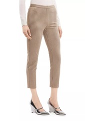 Theory Houndstooth Slim Cropped Trousers