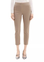 Theory Houndstooth Slim Cropped Trousers