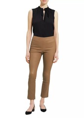 Theory Leather Slim Kick Crop Pants