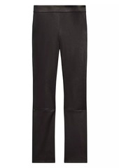 Theory Leather Slim Kick Crop Pants