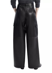 Theory Leather Straight-Leg Cargo Pants