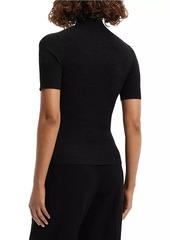 Theory Leenda Merino Wool Short-Sleeve Sweater