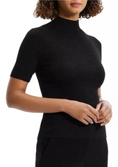 Theory Leenda Merino Wool Short-Sleeve Sweater