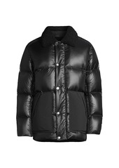 Theory Leon Faux Fur Collar Down-Filled Puffer Jacket