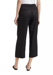 Theory Linen-Blend Cropped Pull-On Pants