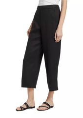 Theory Linen-Blend Cropped Pull-On Pants