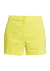 Theory Linen-Blend Mini Shorts