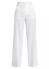 Theory Linen-Blend Wide-Leg Trousers