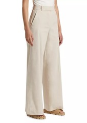 Theory Linen-Blend Wide-Leg Trousers