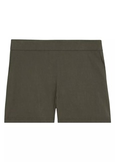 Theory Linen High-Waisted Shorts