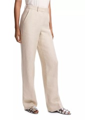 Theory Linen Straight-Leg Pants