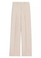 Theory Linen Straight-Leg Pants