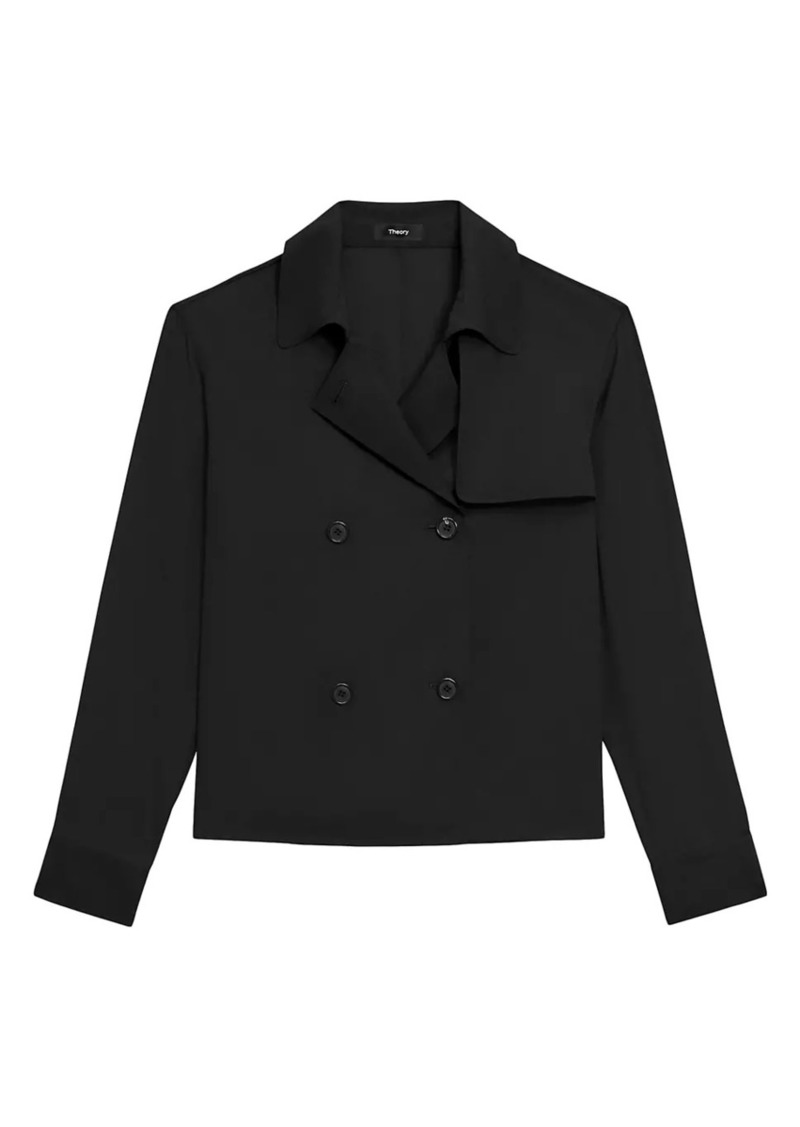 Theory Long-Sleeve Trench Blouse