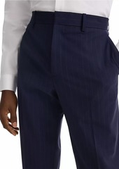 Theory Mayer Pinstriped Wool-Blend Suit Pants