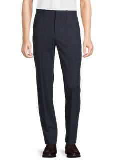 Theory Mayer Plaid Virgin Wool Blend Trousers