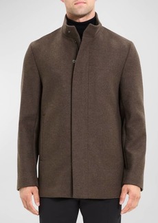 Theory Men's Clarence Concealed-Zip Overcoat