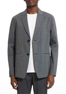 Theory Men's Clinton Semi-Constructed Check Blazer