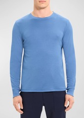 Theory Men's Essential Tee Long Sleeve in Anemone Milano