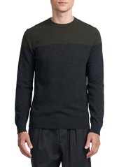 Theory Men's Hilles Colorblock Cashmere Crew Sweater