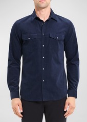 Theory Men's Irving Snap Shirt in Jazz Micro Cord