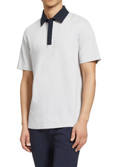 Theory Chesney Function Short Sleeve Pique Polo in Plush Multi at Nordstrom