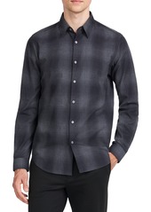Men's Theory Irving Flanella Check Button-Up Shirt