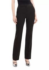 Theory Mid-Rise Straight-Leg Wool Pants