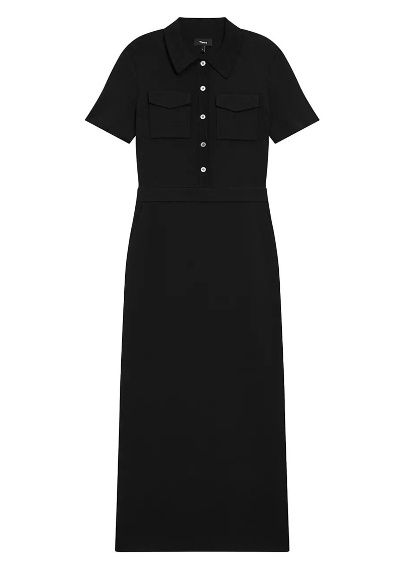 Theory Military Polo Midi Dress