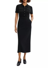 Theory Military Polo Midi Dress