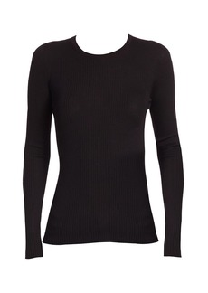 Theory Theory womens Long Sleeve Ribbed Crewneck Mirzi Pullover Sweater ...