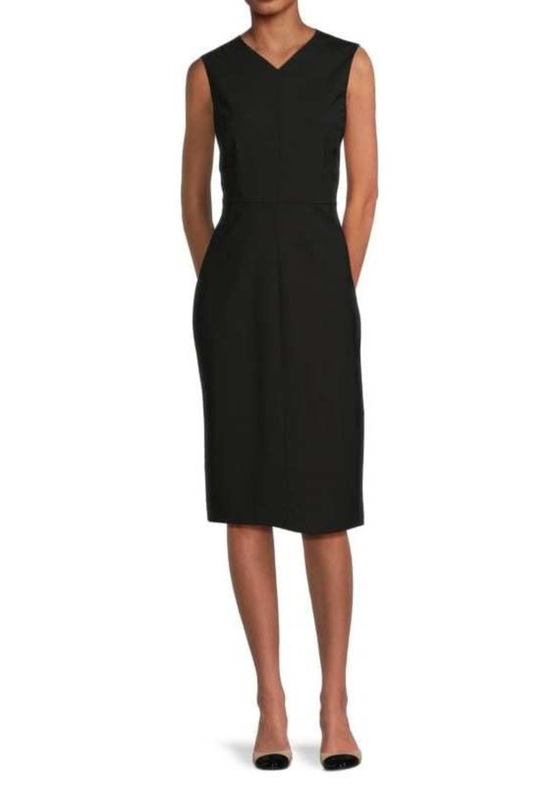 Theory Miyani Virgin Wool Blend Midi Dress