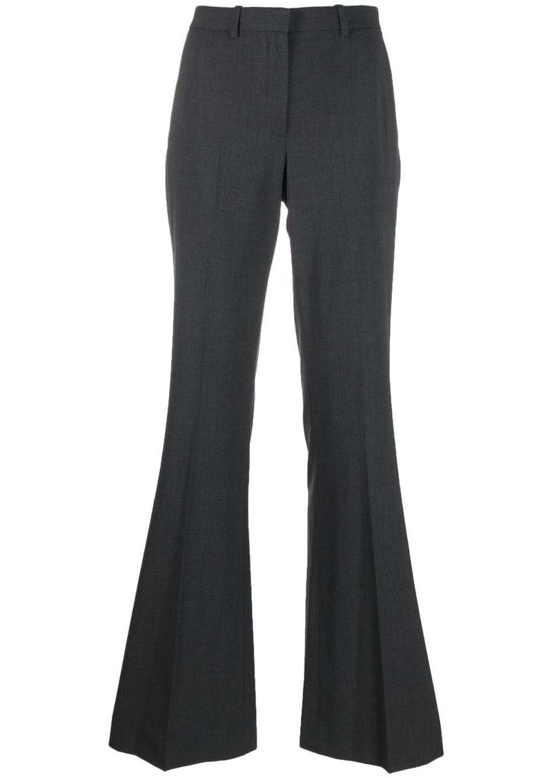 Theory mélange-effect straight-leg trousers