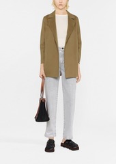 Theory off-centre fastening coat