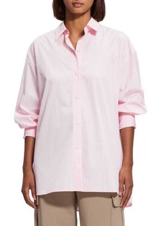 Theory Oversized Striped Button Down Shirt