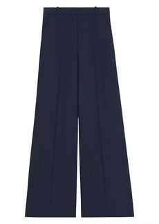 Theory Oxford Wool-Blend High-Rise Trousers