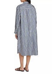 Theory Painter Silk Midi Shirtdress