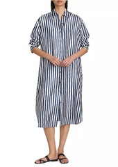 Theory Painter Silk Midi Shirtdress