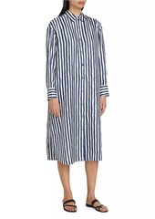 Theory Painter Silk Midi Shirtdress